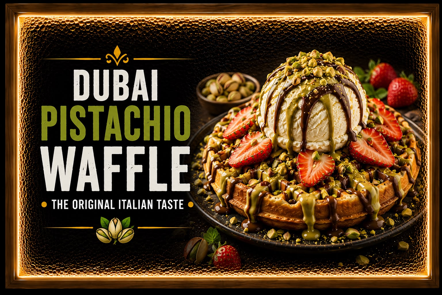Dubai Pistachio Waffle